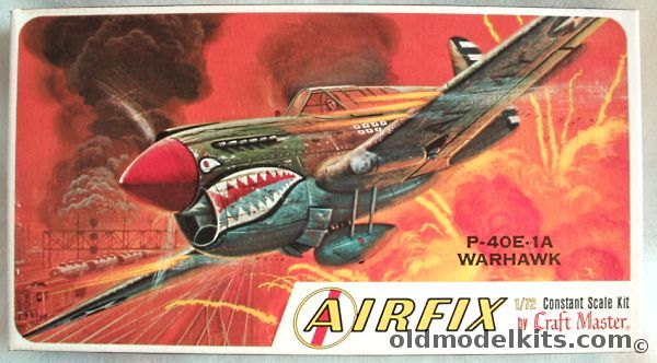 Airfix 1/72 Curtiss P-40E or Kittyhawk IA -  RAF or USAAF -Craftmaster Issue, 1202-50 plastic model kit